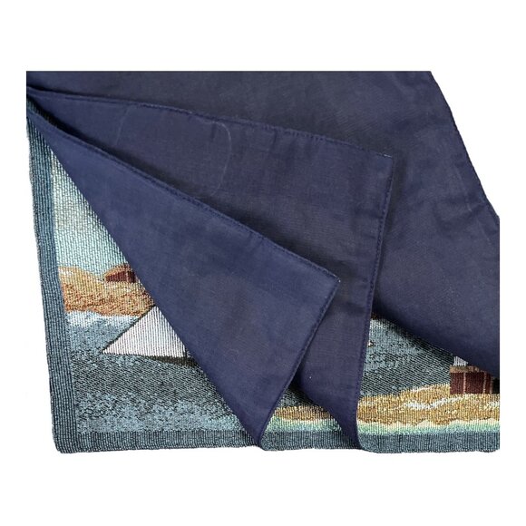 Set of 4 Nautical Lighthouse & Sailboat Tapestry Placemats – P.P. Home Collectio - Picture 5 of 5